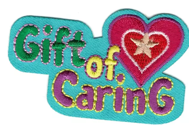 Girl Boy Cub GIFT OF CARING heart donation Fun Patches Crests Badges SCOUT GUIDE