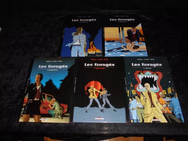 Chauvel / Le Saëc / Legris : Les enragés 1 à 5 Editions Delcourt 1994 / 2001