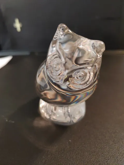 Lenox Crystal Owl Figurine Signed Paperweight