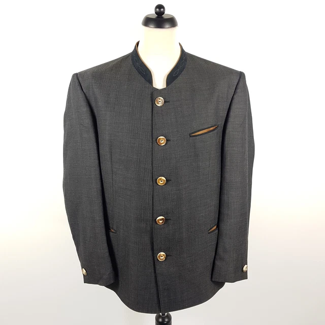 Rofan Janker Herren Gr. 28 Grau Braun Fischgrät Trachtenjacke Jacke Sakko