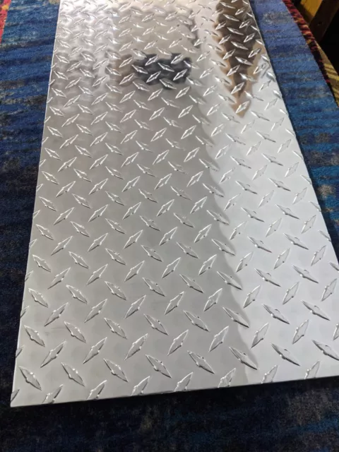 Diamond Plate Tread Brite Aluminum 12" x 24" 3003 .125  1 pc Free Shipping