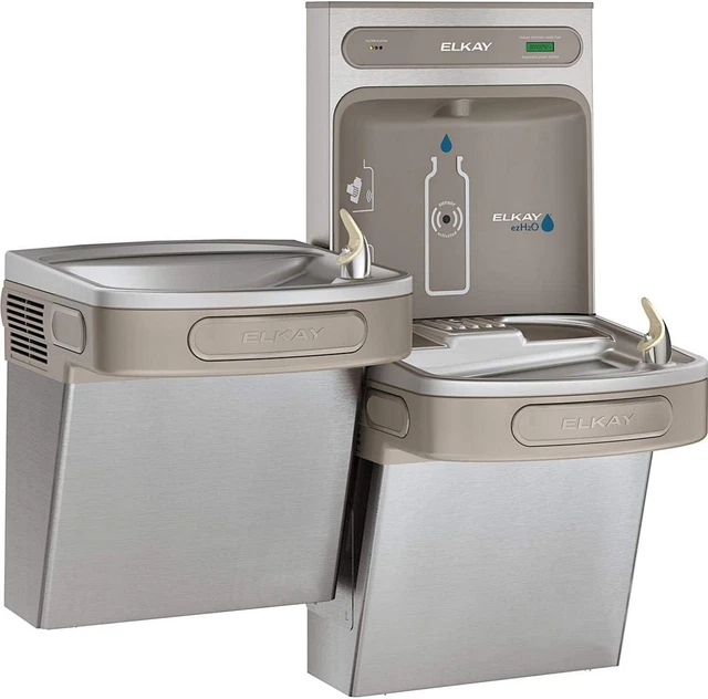 Elkay EZH2O Bottle Filling Station & Versatile Bi-Level ADA Cooler, Filtered 8