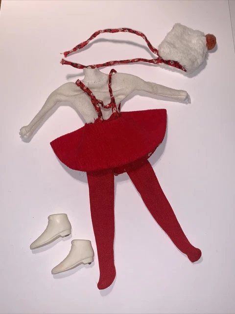 Vintage Skipper Skating Fun Outfit 1908 Mattel 1964 Ice Skate Barbie Sister