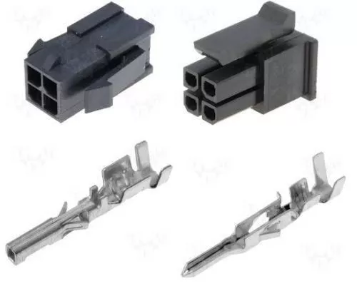 Kit Connector Housing Series Micro Fit Male Female 2X2 Way With Terminals