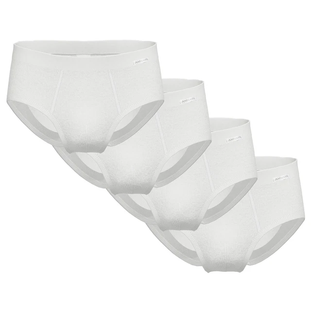 Slips Schiesser Homme – Côte Double 100% Coton – Lot De Plusieurs Tailles – Blanc