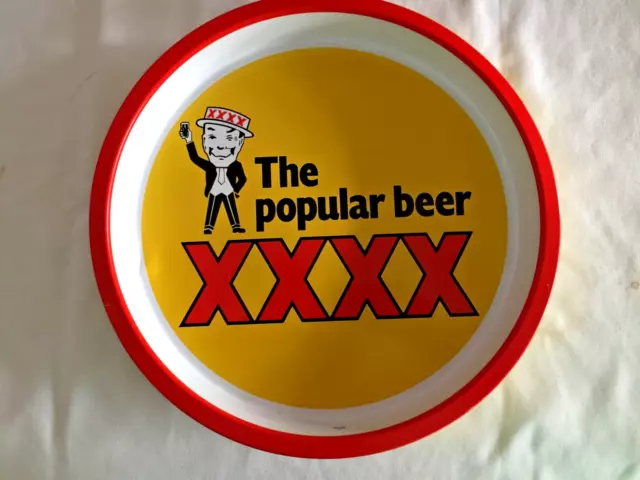 Vintage Willow Australia Round XXXX Fourex Beer Drinks Tray Pub Man Cave Bar 2