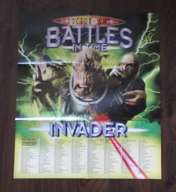 Dr Doctor Who BATTLES IN TIME Unused INVADER Poster Checklist 50x59cm VERY RARE