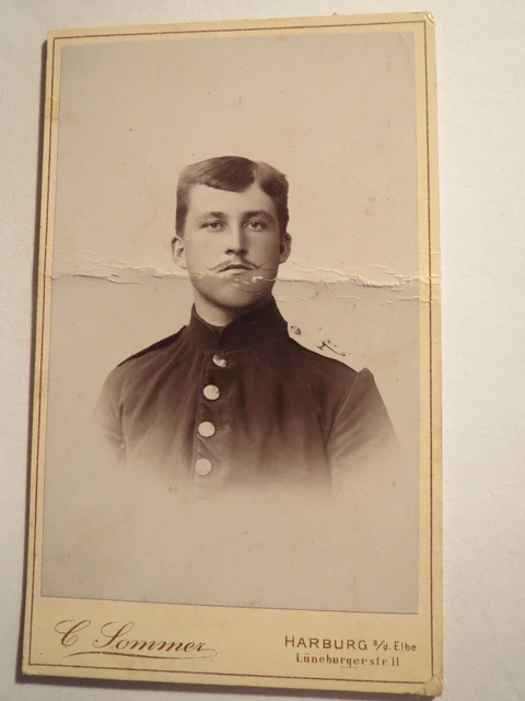 Harburg a.d. Elbe - Soldat in Uniform - Regiment Nr. 75 ? / CDV