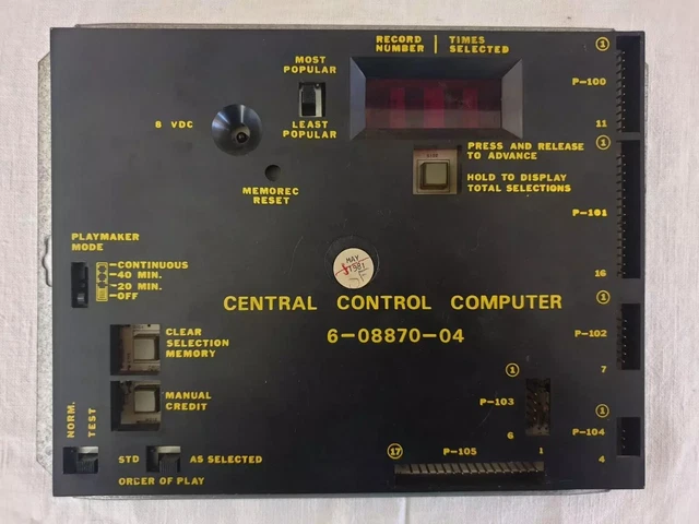 EXCHANGE ROWE AMI R84 R85 R86 R87 R88 Central Control Computer ...