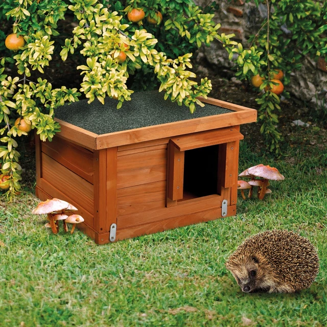 Pequeño animal de madera al aire libre erizo hámster gatito casa jaula casa