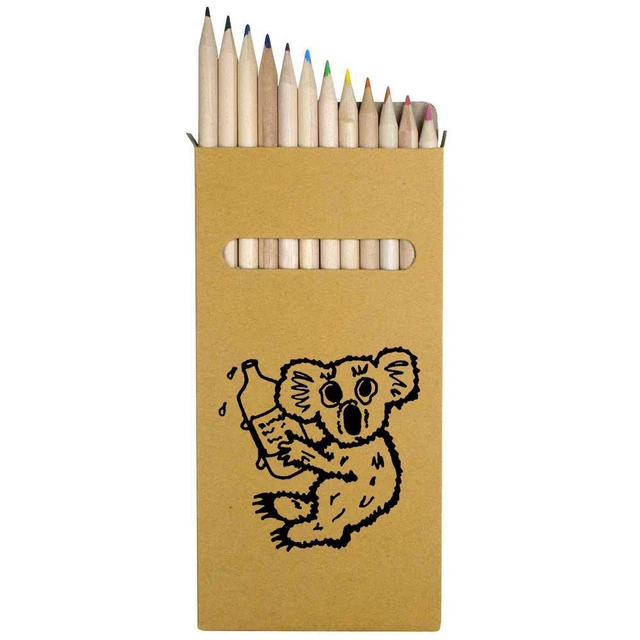 12 lápices de colores largos 'Koala Joey con botella' (PE00048919)