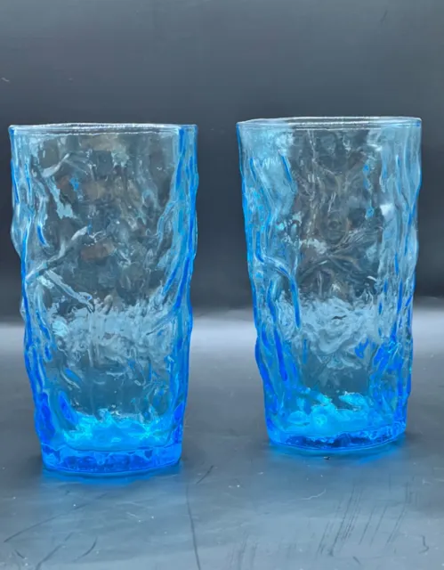 Pair of Seneca Driftwood glassware tumblers - pale blue