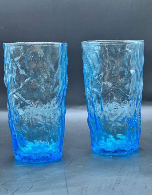 Pair of Seneca Driftwood glassware tumblers - pale blue