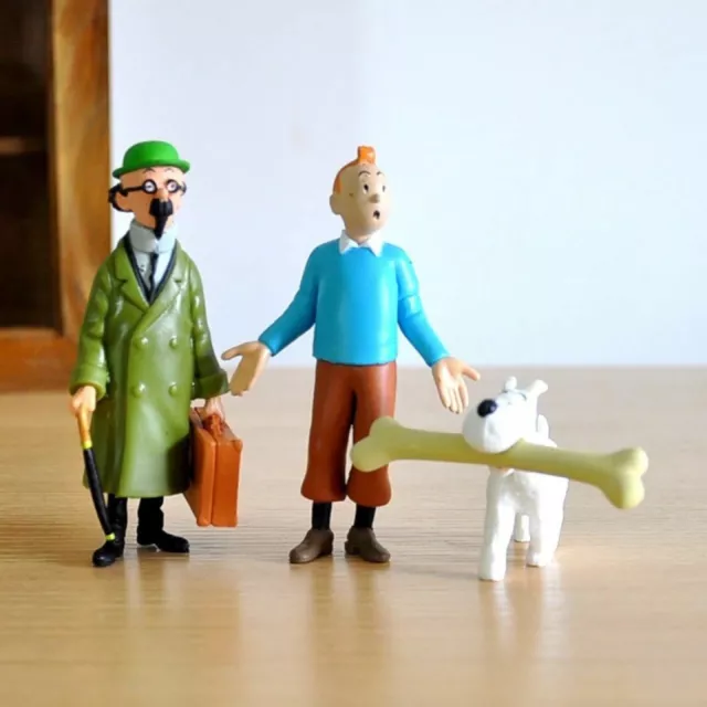 Lot 6 The Adventures De Tintin Neigeuse Action Figurine Jouer Set Poupée Gâteau 2