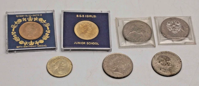 British Royalty Commemorative Coin Bundle x 7 - Silver/Golden Jubilee,Birthday.