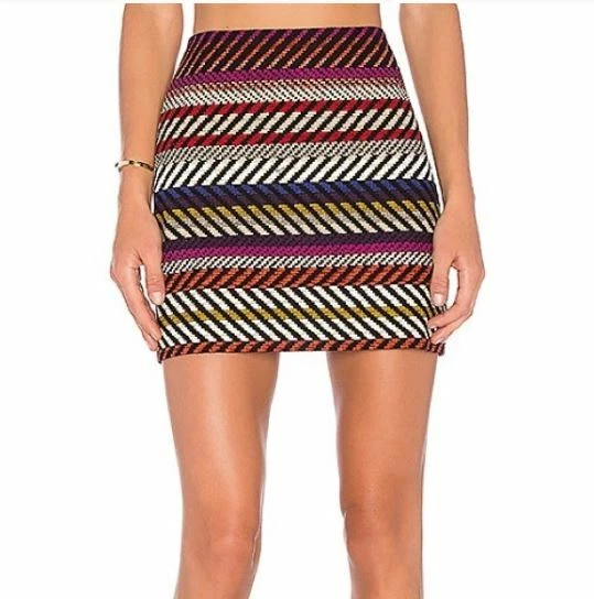 TRINA TURK Skirt Sz 4 Rico Mini Multicolor Serape Southwestern Tribal Blanket