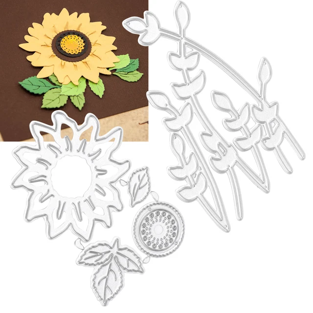 Plantilla de metal en relieve troquelados de Navidad troquelados troquelados girasol para estampilla