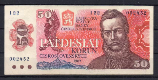 Czechoslovakia , 50 Korun 1987 ,  Serial    I   Rrr