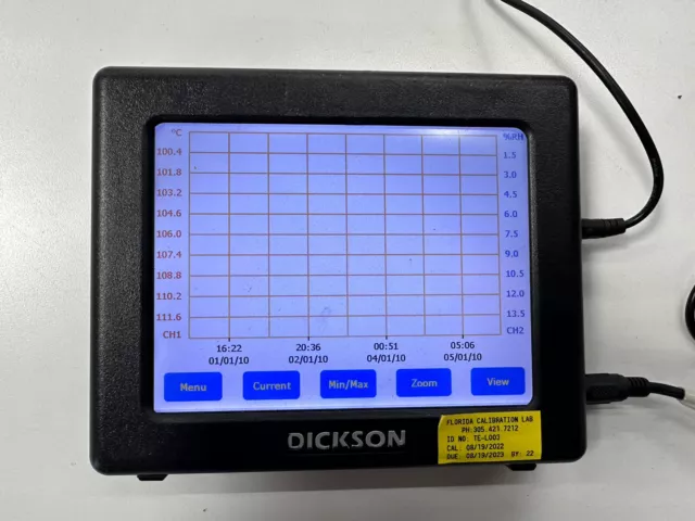 Dickson Graphing Data Logger Temperature With Thermistor Probe