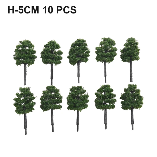 TRENO REALISTICO MODELLO Alberi Ferrovia per Modelli Edifici e Architettura 10pz EUR 1,17