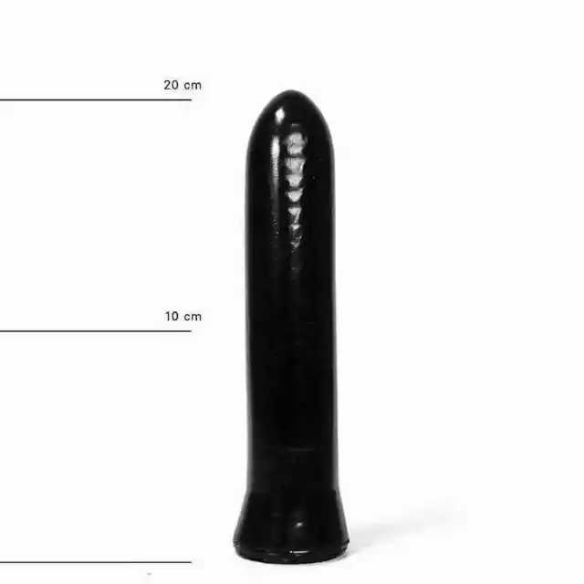 All Black AB 07 Anal Schwarz Analdildo Dildo PVC Unisex Anus 220 mm lang