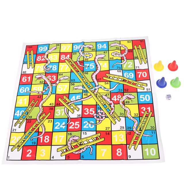 Snake Ladder Educational Kids Children Toys Family Interesting Board Game giR_EL