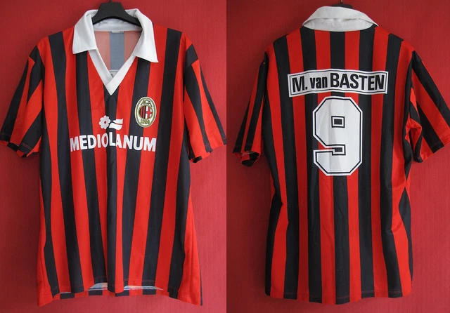 Vintage Classic Italy Italia Calcio Serie A AC MILAN Home Soccer Jersey Football Shirt Maillot Trikot Maglia Adidas Mediolanum Long Sleeve