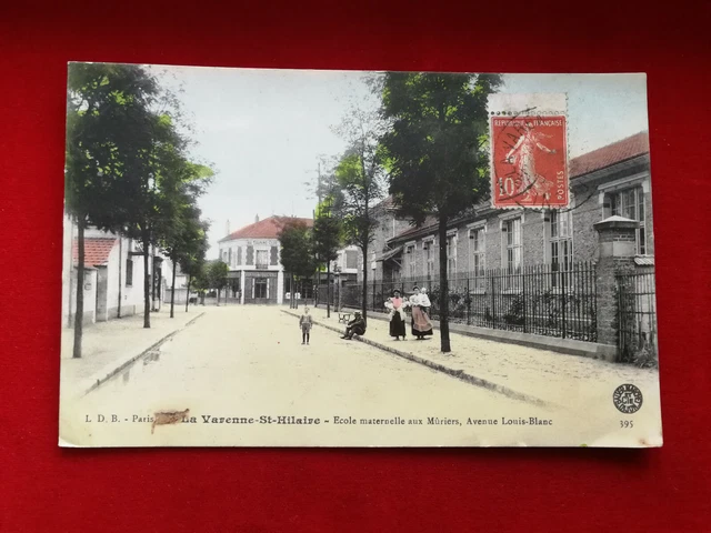 CPA 94 LA VARENNE St HILAIRE - Ecole Maternelle aux Mûriers , Avenue Louis Blanc