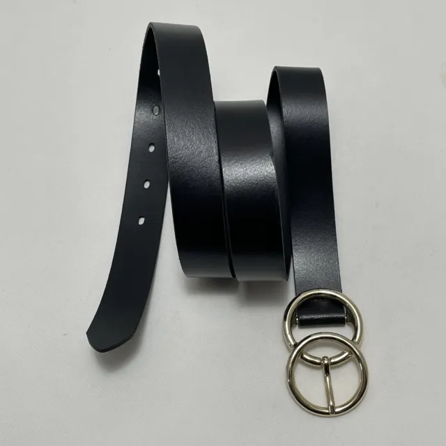 Women's Real Leather Waist Belt Elastic Wide Waistband Gold Double Buckle  Belt