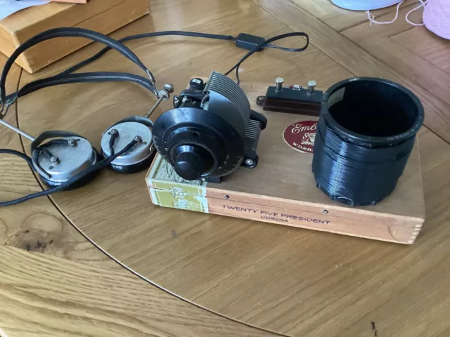 Hand Made.   Germanium Diode crystal radio set ….