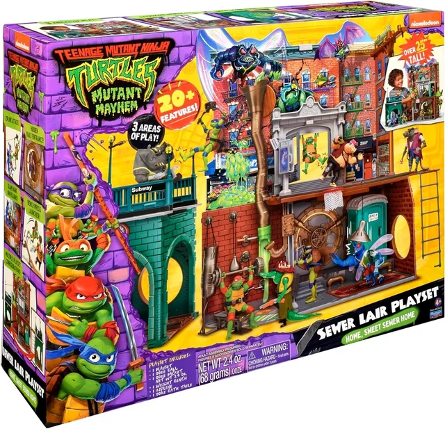 TEENAGE MUTANT NINJA Turtles Mutant Mayhem Sewer Lair Playset Toy For