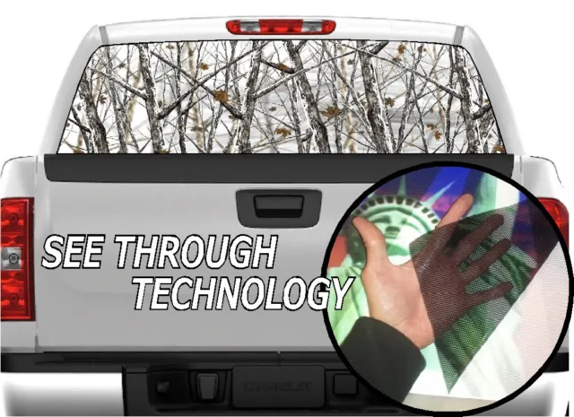 P333 CAMO CAMOUFLAGE Rear Window Tint Graphic Decal Wrap Back Pickup Graphics