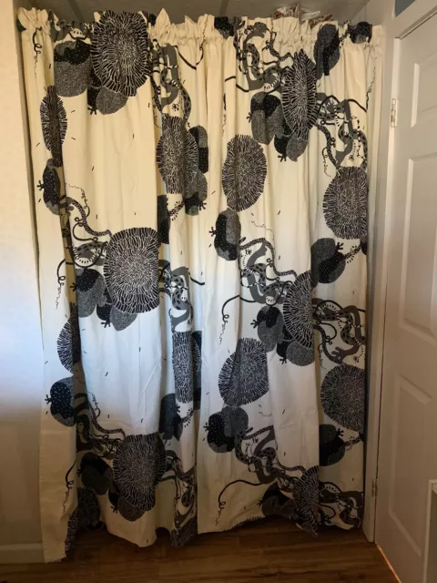 Ikea Decor Fabric Design: Sven Fristedt 2005 39"X 60" 2 Curtain Panels