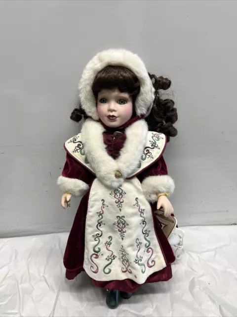 Brass Key Victorian Collection Ice Skater  Porcelain Doll 1998. Sc1