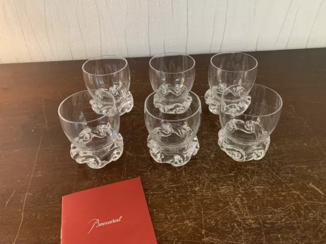 Lot 6 verres liqueur modèle Rossini cristal de Baccarat (prix des 6 verres)