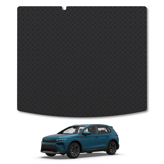 Skoda Karoq 2017-Present Tailored Rubber Boot Liner – Black, UK-Made (HEX-A1905-SKODA-KAROQ-BOOT)