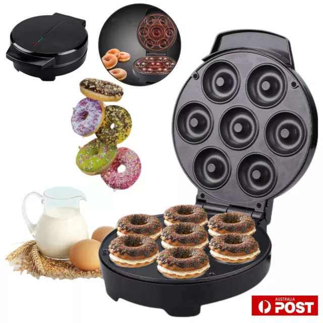 Electric Donut Maker Cup Cake Oven Snacks Waffle Baker Machine Nonstick Coated