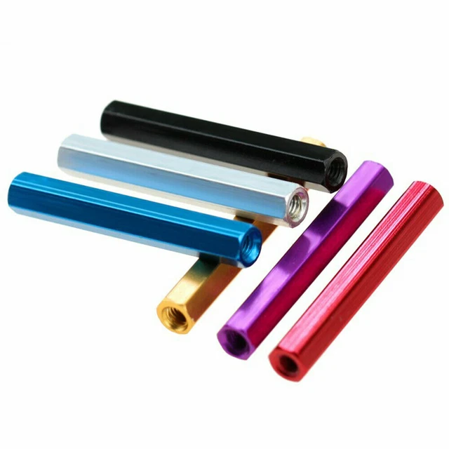 Hex Coupling Nut M2.5 Aluminum Alloy Hexagon Female Sleeve Rod Bar Stud Long Nut