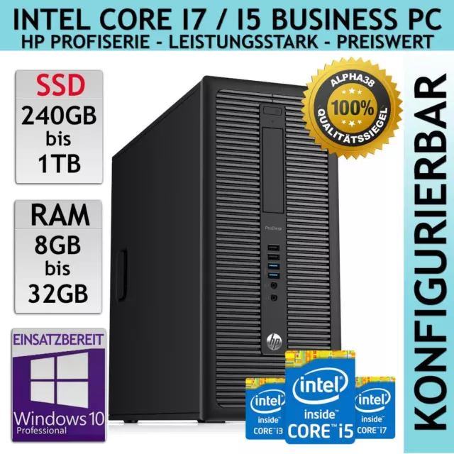Tour PC HP 8300 CMT Windows 11 Pro – Core i5 jusqu'à 3,60 GHz 16 Go RAM SSD  240 Go  Interface série RS232 VGA DisplayPort DVD de bureau Ordinateur  fixe (reconditionné) : : Informatique