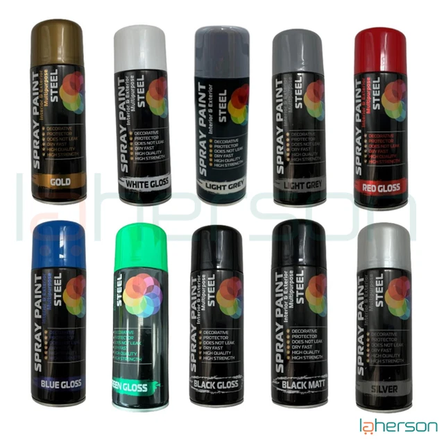 ALL PURPOSE STEEL Spray Paint Dry Fast 400ml Premium Quality Aerosol