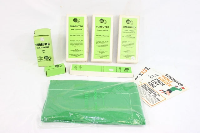 F X7 VINTAGE Subbuteo Lot Inc. Boxed Teams, Pitch, Nets, Balls ...