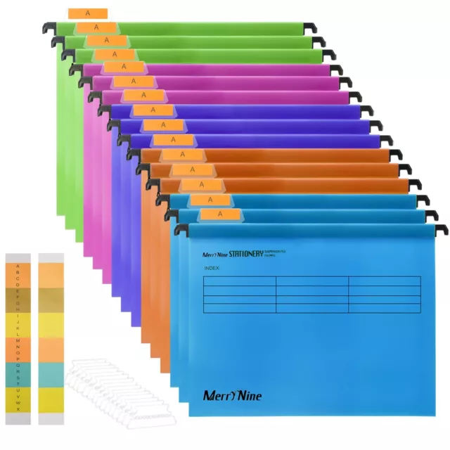 MerryNine 15 Stück Schubladen-Hängemappen Karteneinsätzen 410mm x 255mm