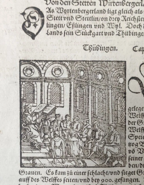 Xilografia Miniata Sebastian Munster Schola Cantorum 1574