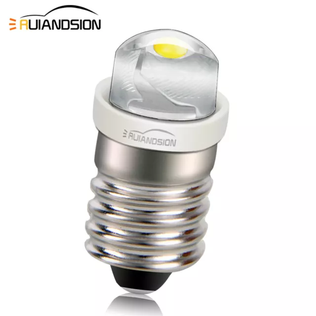 1PC Blanc/ Blanc chaud Base à vis E10 LED Ampoule Lampe DC3V 4,5V 6V 3-18V 5-24V