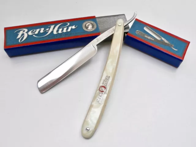 BEN HUR Rasiermesser Stosser #42 Straight Razor Solid BladeFrench Type Solingen!