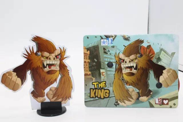 KING OF TOKYO Replacement THE KING Monster Board & Cardboard Figure & Stand
