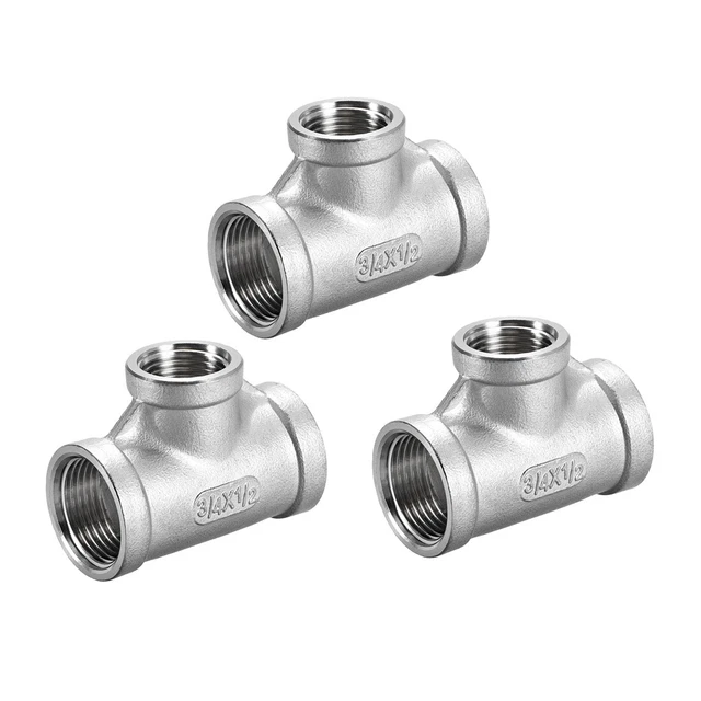 3x raccordo tubo 3/4 pnl x 1/2 pnl x 3/4 PNL giunto di collegamento femminile