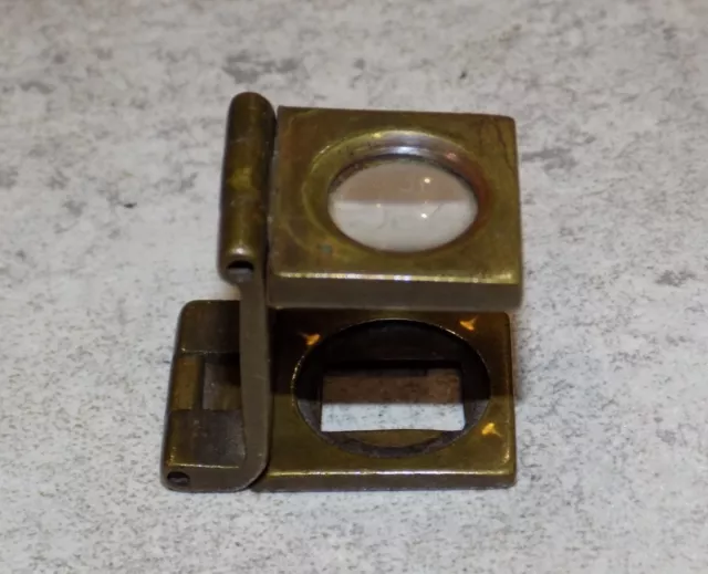 Boussole loupe pliante nautique personnalisée avec boîte en cuir faite main