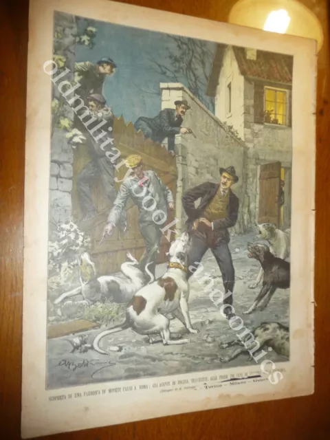Agenti Ps Travestiti Scoprono Fabbrica Monete False A Roma Aggrediti Cani 1901