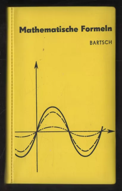 Mathematische Formeln – Hans-Jochen Bartsch DDR Schulbuch mit Inhaltsangabe